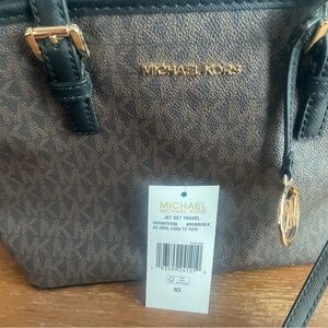 Michael Kors Signature Brown and Black Tote
